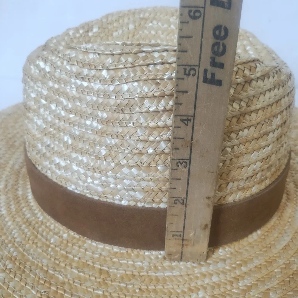 Gigi Pip Straw Sun Hat Womens One Size Wide Brim Fedora Boho